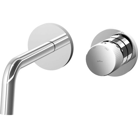 Monomando mural de lavabo con caño largo 248 y placas Ø70 mm Paffoni Jo JO007CR70  Cromo - 248mm (1/3)