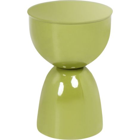 Accent Side Table Olive Green Iron Painted Indoor Living Room Bedroom CANYON (1/5)