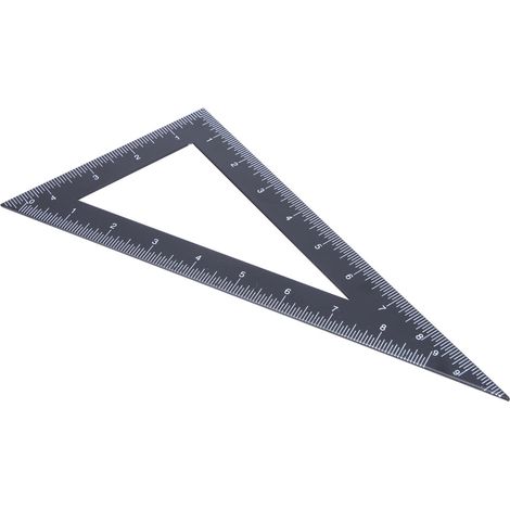 Règle triangulaire acier haut carbone équerre 90° outil mesure bois 120x300mm (1/5)