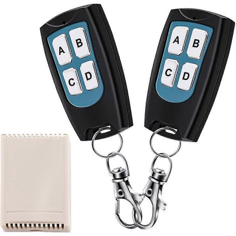 DC 12V 4 Channel 200M Wireless RF Remote Control Switch 2  mitter + Receiver