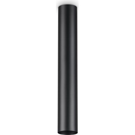 Plafoniera Moderna Look Metallo Nero 1 Luce 7W 3000K Luce Calda H40Cm