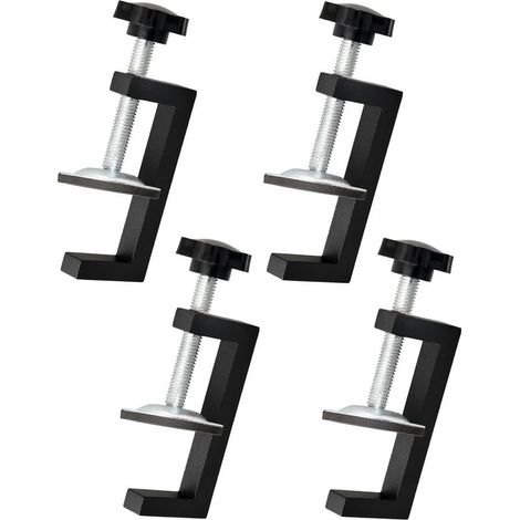 4 Pièces Serre Joint Kit, Plage de Serrage 10-57mm Pince G Réglable, Serre Joint Menuisier Clip de Fixation, Outils Accessoires pour Pince de Table, Convient pour la Fixation Du Bois, Des Table