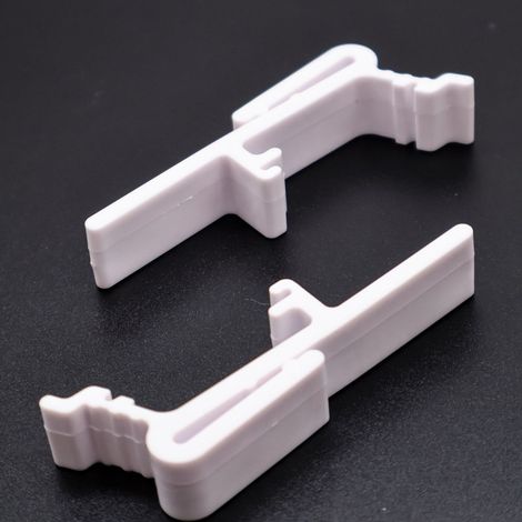 38-mm-Vertikallamellen-Befestigungsclips, weiße winddichte Clips, Lamellen-Staubschutzabdeckungshalterungen, auf Lager. (1/5)