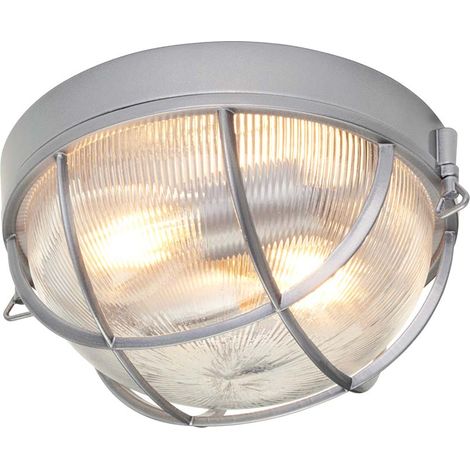Elstead Marina - Plafoniera da incasso a 2 luci per bagno argento IP44, E27
