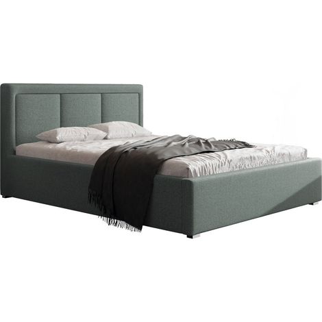 Lit Pomona 100, Malmo 13 376, Unique, 120x200, Tissu, Disponible, 140x223x93cm (1/5)