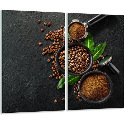 Glasschneidebrett 2x 30x52 Kaffee (1/5)