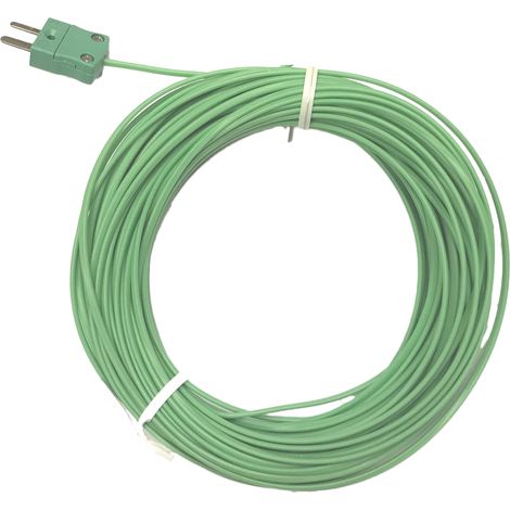 Thermocouple type K, L 1m, +250°C max à Fiche mâle miniature ( Prix pour 1 )