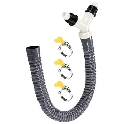 Raccord triple pour tuyau d'arrosage, adaptateur de vidange à 3 voies, système de 7,87 pouces, raccord de plomberie robuste, conception minimaliste pour une installation par un technicien. (1/5)