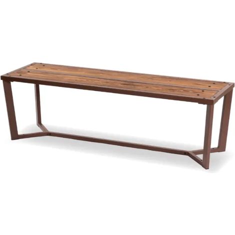 Panca Libra 234 Giochipark legno metallo zincato verniciato 150x45x45h - Corten/Marrone