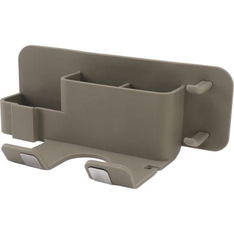 Wandmontierter Haartrocknerhalter, Haartrockner-Halterung, Organizer-Ständer, Badezimmeraccessoires, Grau (1/5)