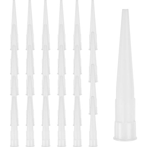 30pcs Caulking Gun Extension Plastic Tip for Caulking Tool Tip Applicator for Sausage Caulking Gun, White (1/5)