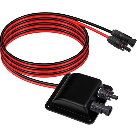 Solar Presse-Étoupe d'Entrée de Câbles, Solaire Passe-Toit, Solaires Boîte de Câble, 2 M 10 AWG avec Connecteur, pour Caravane Bateau Camping Car (1/5)