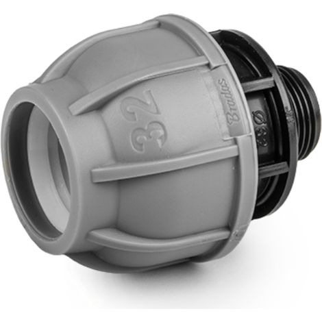 Connettore per tubi in PE da 32 mm, raccordo con filettatura esterna da 3/4" PN10 6639