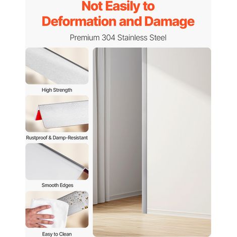 Cornière Protection d'Angle Murale en Acier Inoxydable 50 x 50 x (1/5)