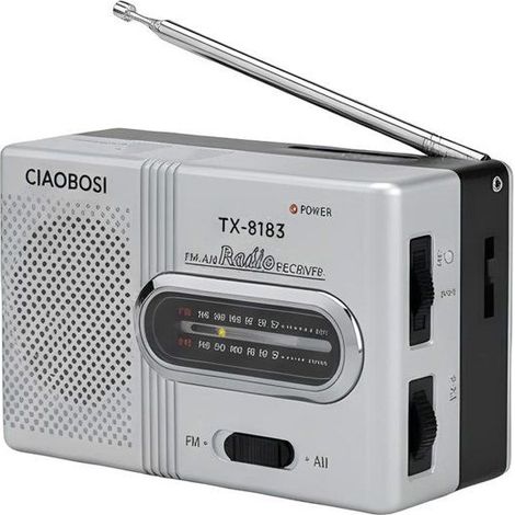 Radio portable - AVIZAR - Mini - AM/FM - Antenne télescopique - 2x piles AAA