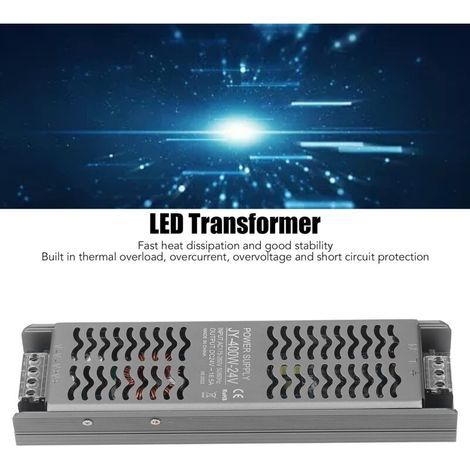 Driver LED 400W DC 24V Protection IP20 Dissipation Rapide de la Chaleur Transformateur LED Driver d'alimentation LED AC 175‑260V Alimentation Driver LED Transformateur de Puissance LED (1/4)