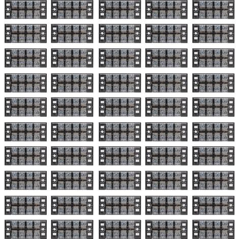 Lot de 50 blocs de jonction double rangée 25A 600V, bandes de connexion à vis à haute conductivité électrique pour boîtier de distribution (1/5)