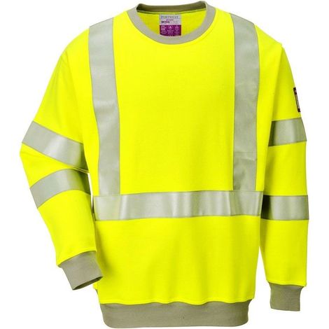 Sweatshirt Fr Antistatique Hi-vis Couleur : Jaune Taille M - Portwest (1/2)