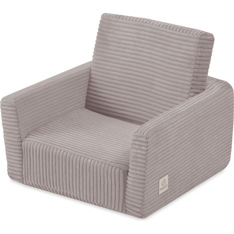 Poltrona reclinabile Misioo Cubie Mini per bambini, lettino, beige, velluto a coste di alta qualità (1/5)