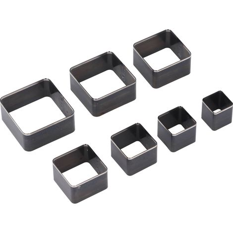 Lot de 7 emporte-pièce cuir acier alliage forme rectangulaire 20 25 30 35 40 45 50 mm coffret découpe (1/5)