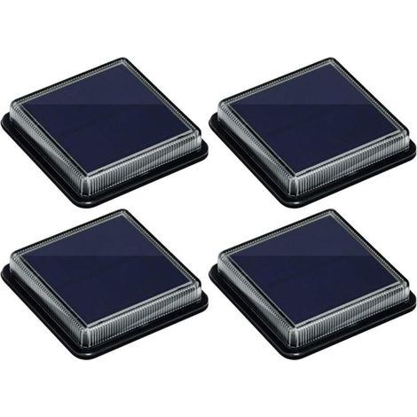 Lampe Solaire au Sol, Lumière Solaire Jardin IP68 étanche éclairage Solaire avec Auto On/Off Lampe de Sécurité pour Jardin, Escalier, Route, Chemin, Allée, Patio, Pont (4 Pack, Blanc Chaud 3000K) (1/5)