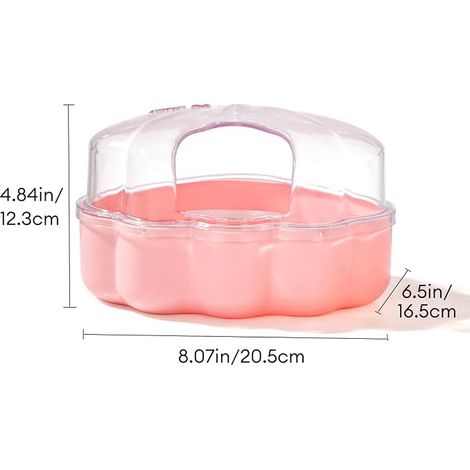 Hamster Sandbox Sandbox Sandbox with Shovel for Chinchilla, Golden Bears, Gerbil (SHELLPINK-L) (1/4)