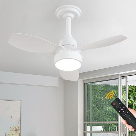 62cm Ventilateur de plafond avec éclairage – Ventilateur silencieux avec télécommande – 3 températures de couleur et 3 vitesses – Luminaire de plafond-Noir (1/5)