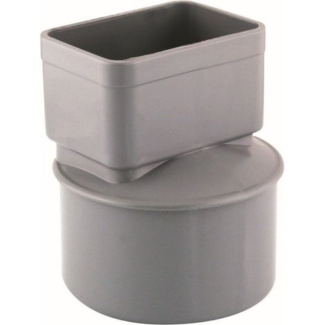 Raccord / Manchon PVC Ø 100 pour descente gouttiere Aluminium 82 x 56 mm (1/4)