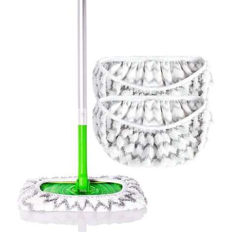 Pour balai plat Swiffer Sweeper, ensemble d'accessoires pour tête de balai et chiffon de nettoyage (2 pièces)