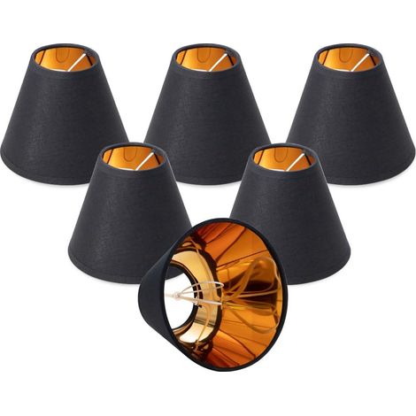 Abat-jour pour lustres, POUR BOUGIES UNIQUEMENT, Abat-jour à clipser, 7,6 cm x 15,2 cm x 12,7 cm, lot de 6. (1/5)