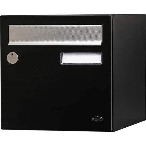 RENZ Boîte aux lettres - 2 portes extérieur - Allure - acier noir mat (1/5)