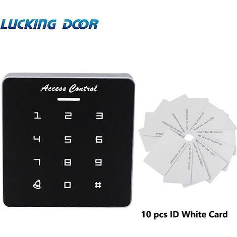 Mini lecteur de cartes RFID 125 kHz pour système de contrôle d'accès de serrure de porte Wiegand 26/34, 1000 utilisateurs, 10 cartes d'identification A86. (1/5)