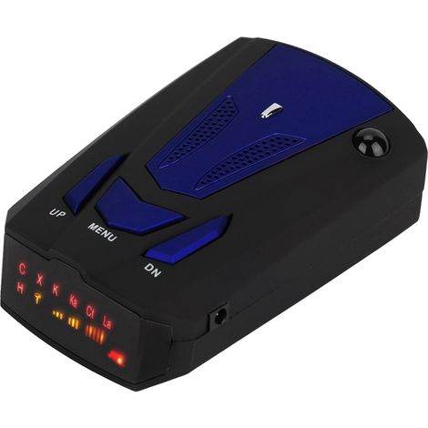 Détecteur de radar laser V7 GPS 16 bandes, alerte vocale de vitesse 360°, sécurité routière, couleur bleue (1/5)