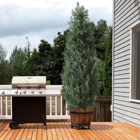 Topiaire artificielle en cèdre – Plante factice réaliste – Cyprès artificiel – Décor intérieur et extérieur – Idéal pour maison, jardin, balcon, patio et bureau (1/5)