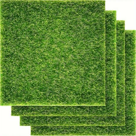 Beyamis Tapis gazon artificiel lot4 - 15x15cm mini jardin poupée