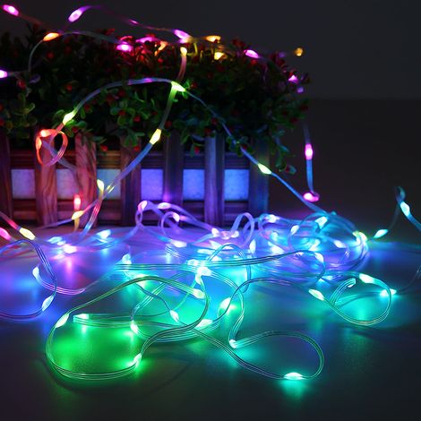 Lichterkette LED Schlafzimmerleuchte Deko RGB Farbwechsler USB-C L 1000 cm