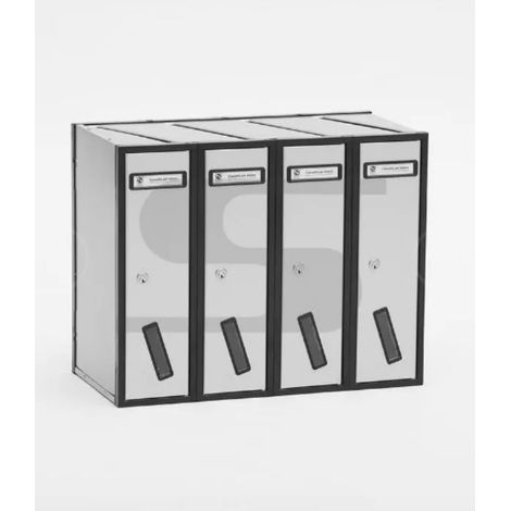 Silmec 31-504 SC5V Casellario Postale Verticale 4 Posti in Alluminio Anodizzato con Serratura a Cilindro 2 Chiavi colore Silver (1/2)