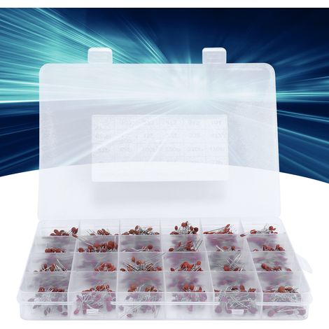Kit de 960 condensateurs céramiques 2PF-0.1UF, 24 valeurs pour projets électroniques DIY