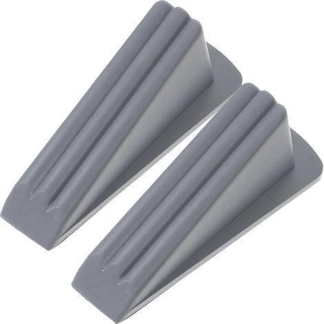 Stück Türstopper, robuste Türstopper aus Gummi, Türkeilen, Türhaltern und Wandschützern-14X6CM-Grey (1/3)
