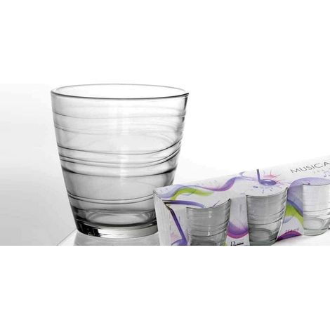 MUSICA SET DI 3 BICCHIERI IN VETRO DA 256 ML