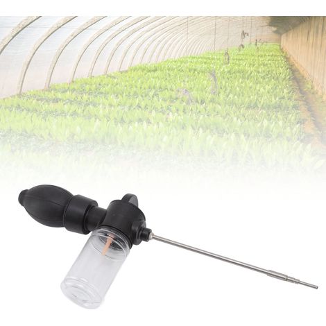 Pulvérisateur à poudre anti-termites en silicone et acier inoxydable – 3 embouts interchangeables – Pour surfaces étroites et larges – Usage pro et domestique
