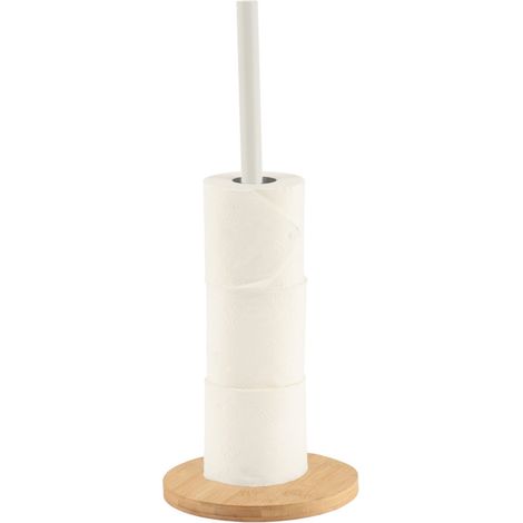 Weißer Toilettenpapierhalter aus Bambus