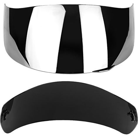 Moto Wind Shield Casque Lentille Visière Bouclier Plein Visage Fit Pour AGV K1 K3 SV K5 K5-S Argent Plaqué. (1/5)