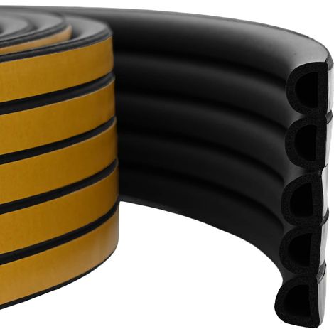 vidaXL Sello de ventana autoadhesivo Negro 9 x 8 mm 50 m Espuma EPDM (1/5)