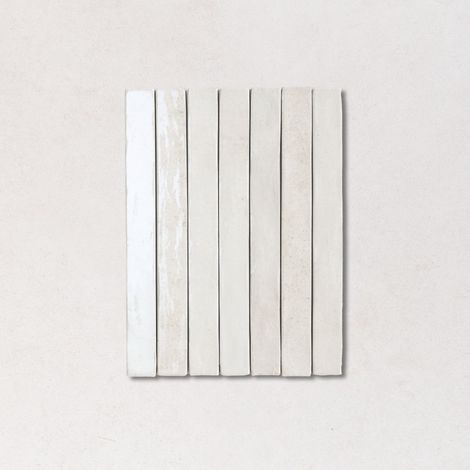 Carrelage Effet Zellige Blanc Cassé SAVOIR FAIRE Ceramic 4,8x45cm (1/2)