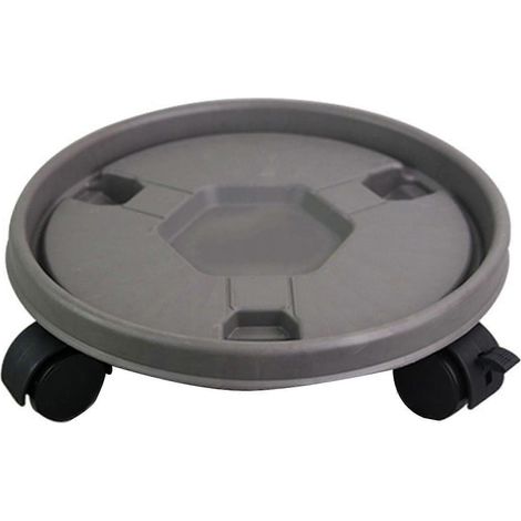 Plateau mobile pour pots de fleurs avec roulettes universelles, en polypropylène épais, trous de drainage pour le stockage de l'eau, châssis à roulettes robuste pour pots de fleurs. (1/4)
