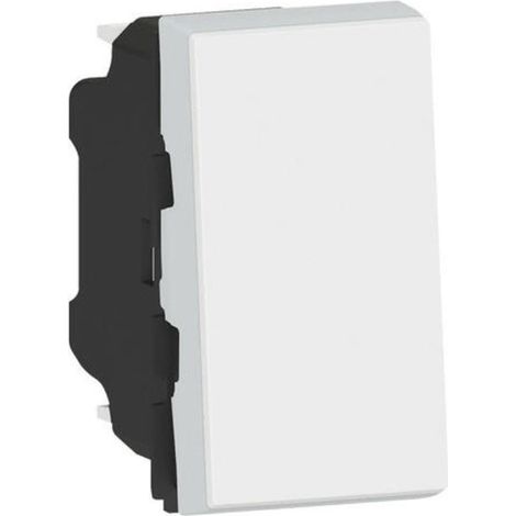 Poussoir ou poussoir inverseur Mosaic Easy-Led 6A 250V 1 module - blanc - 077030L (1/3)