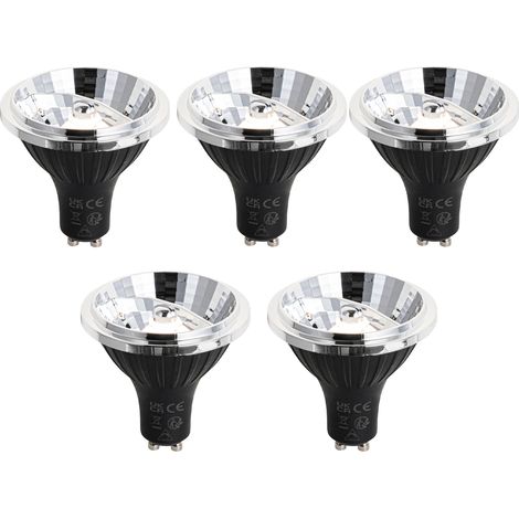 LUEDD Juego de 5 bombillas LED GU10 regulables en 3 pasos 70mm 6.5W 600LM 3000K