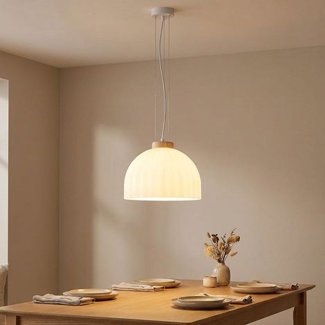 Suspension LED Lampe de salon Réglable en hauteur Blanc H 120 cm (1/5)