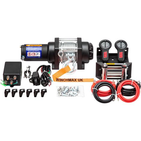 3,000lb (1,361kg) 12v Military Grade Winch. 15.5 x 5mm Wire Rope. Wireless Remote Control. Boat Trailer, Marine.
